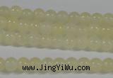 CYJ159 15.5 inches 4mm round yellow jade beads wholesale
