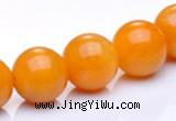 CYJ16 16mm round 16 inches yellow jade gemstone beads Wholesale