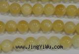 CYJ161 15.5 inches 8mm round yellow jade beads wholesale
