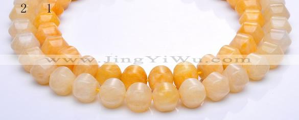 CYJ30 12*12mm pumpkin shape yellow jade gemstone beads Wholesale