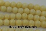 CYJ301 15.5 inches 6mm round yellow jade beads wholesale