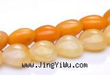 CYJ38 16 inch 14*14mm heart yellow jade gemstone beads Wholesale