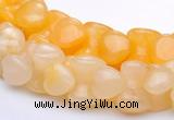 CYJ42 16 inch 9*12mm dumbbell-shaped yellow jade gemstone beads