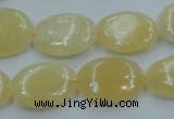 CYJ62 15.5 inches 15*20mm oval yellow jade gemstone beads wholesale