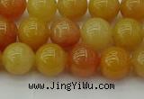 CYJ622 15.5 inches 8mm round yellow jade beads wholesale