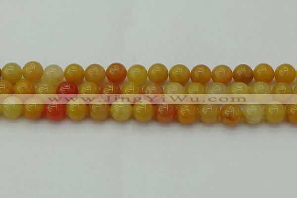 CYJ624 15.5 inches 12mm round yellow jade beads wholesale