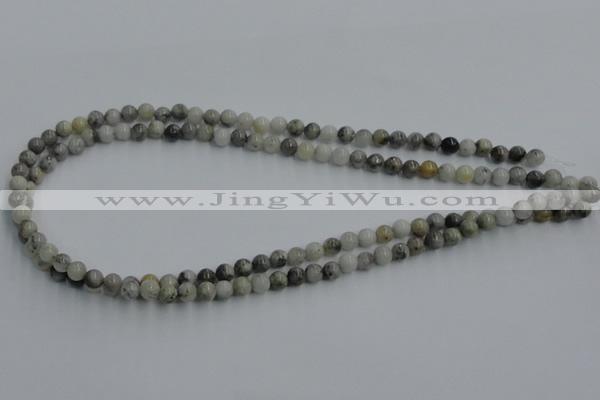 CYQ02 15.5 inches 6mm round natural pyrite quartz beads wholesale