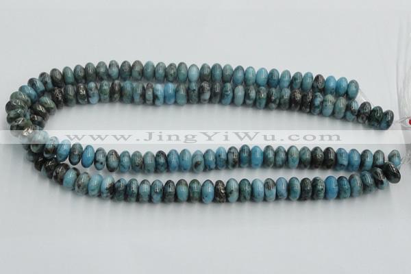 CYQ54 15.5 inches 6*12mm rondelle dyed pyrite quartz beads wholesale