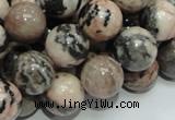 CZJ07 16 inches 14mm round zebra jasper gemstone beads Wholesale