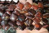 DOBS14 15 inches 15mm diamond brecciated jasper gemstone beads wholesale