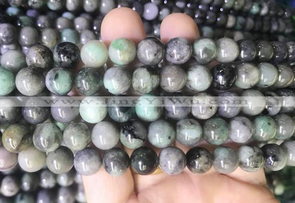 EMBS04 15 inches 10mm round emerald gemstone beads wholesale