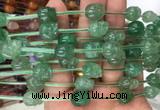 FGBS103 15 inches 10mm carved skull green strawberry quartz beads wholesale