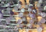 FGBS27 15 inches 8mm, 10mm, 12mm carved rose flower amethyst beads