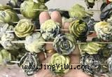 FGBS283 Top drilled 15*30mm carved rose flower lemon turquoise beads wholesale FGBS283 Top drilled 15*30mm carved rose flower lemon turquoise beads wholesale