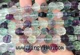 FGBS294 15 inches 10mm carved flower fluorite gemstone beads