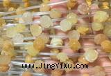 FGBS32 15 inches 8mm, 10mm, 12mm carved rose flower yellow aventurine beads