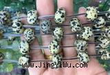 FGBS94 15 inches 12mm carved skull dalmatian jasper beads wholesale