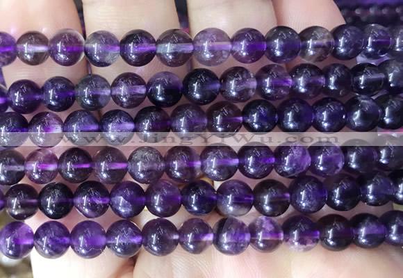 FLBS28 15 inches 6mm round purple fluorite beads wholesale