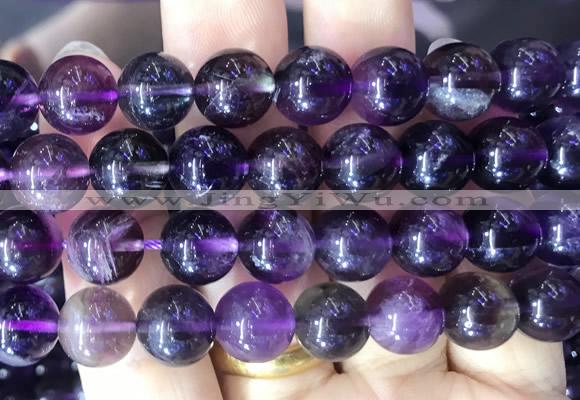 FLBS30 15 inches 10mm round purple fluorite beads wholesale