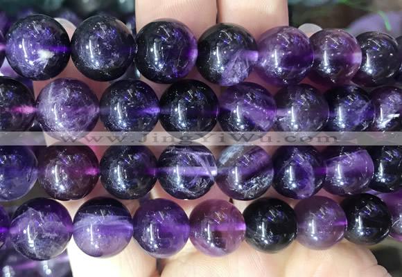 FLBS31 15 inches 12mm round purple fluorite beads wholesale
