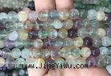 FLBS33 15 inches 8mm round colorful fluorite beads wholesale