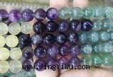 FLBS37 15 inches 10mm round colorful fluorite beads wholesale