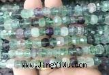 FLBS39 15 inches 4*6mm - 5*8mm faceted nuggets fluorite beads wholesale