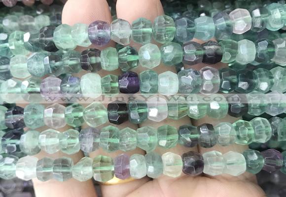 FLBS39 15 inches 4*6mm - 5*8mm faceted nuggets fluorite beads wholesale