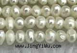 FWP01 14.5 inches 1.5mm - 1.8mm potato white freshwater pearl strands