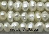 FWP07 14.5 inches 2mm - 3mm potato white freshwater pearl strands