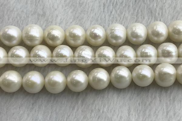 FWP127 15 inches 11mm - 12mm potato white freshwater pearl strands