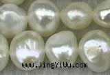 FWP241 15 inches 6mm - 7mm baroque white freshwater pearl strands