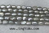 FWP281 15 inches 7mm - 8mm baroque grey freshwater pearl strands
