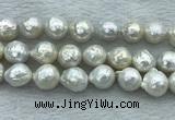 FWP360 15 inches 11mm - 12mm baroque freshwater nucleated pearl beads