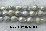 FWP362 15 inches 15mm - 18mm baroque freshwater nucleated pearl beads