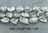 FWP404 15 inches 13mm - 15mm keshi freshwater pearl beads