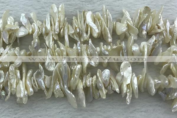 FWP420 15 inches 5*15mm - 8*24mm biwa freshwater pearl beads