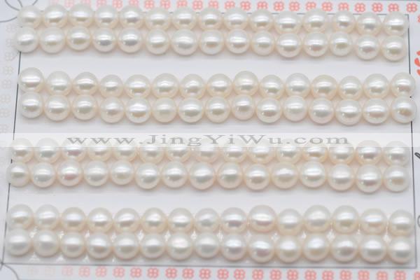 FWP455 half-drilled 5.5-6mm bread freshwater pearl beads