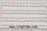 FWP456 half-drilled 6-6.5mm bread freshwater pearl beads