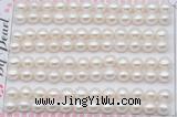 FWP458 half-drilled 7-7.5mm bread freshwater pearl beads