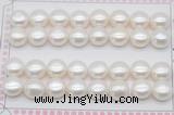 FWP466 half-drilled 11-11.5mm bread freshwater pearl beads