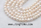 FWP481 14 inches 6mm - 7mm potato white freshwater pearl strands