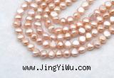 FWP492 14 inches 8mm - 9mm baroque lavender freshwater pearl strands