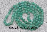 GMN106 Hand-knotted 6mm peafowl agate 108 beads mala necklaces