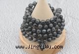 GMN1132 Hand-knotted 8mm, 10mm black labradorite 108 beads mala necklaces