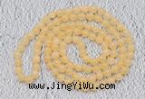 GMN117 Hand-knotted 6mm honey jade 108 beads mala necklaces