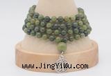 GMN2449 Hand-knotted 6mm Canadian jade 108 beads mala necklaces with charm