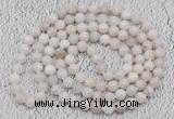 GMN400 Hand-knotted 8mm, 10mm white crazy lace agate 108 beads mala necklaces