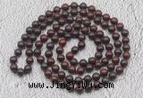 GMN458 Hand-knotted 8mm, 10mm brecciated jasper 108 beads mala necklaces