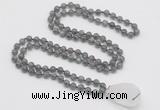 GMN4894 Hand-knotted 8mm, 10mm labradorite 108 beads mala necklace with pendant